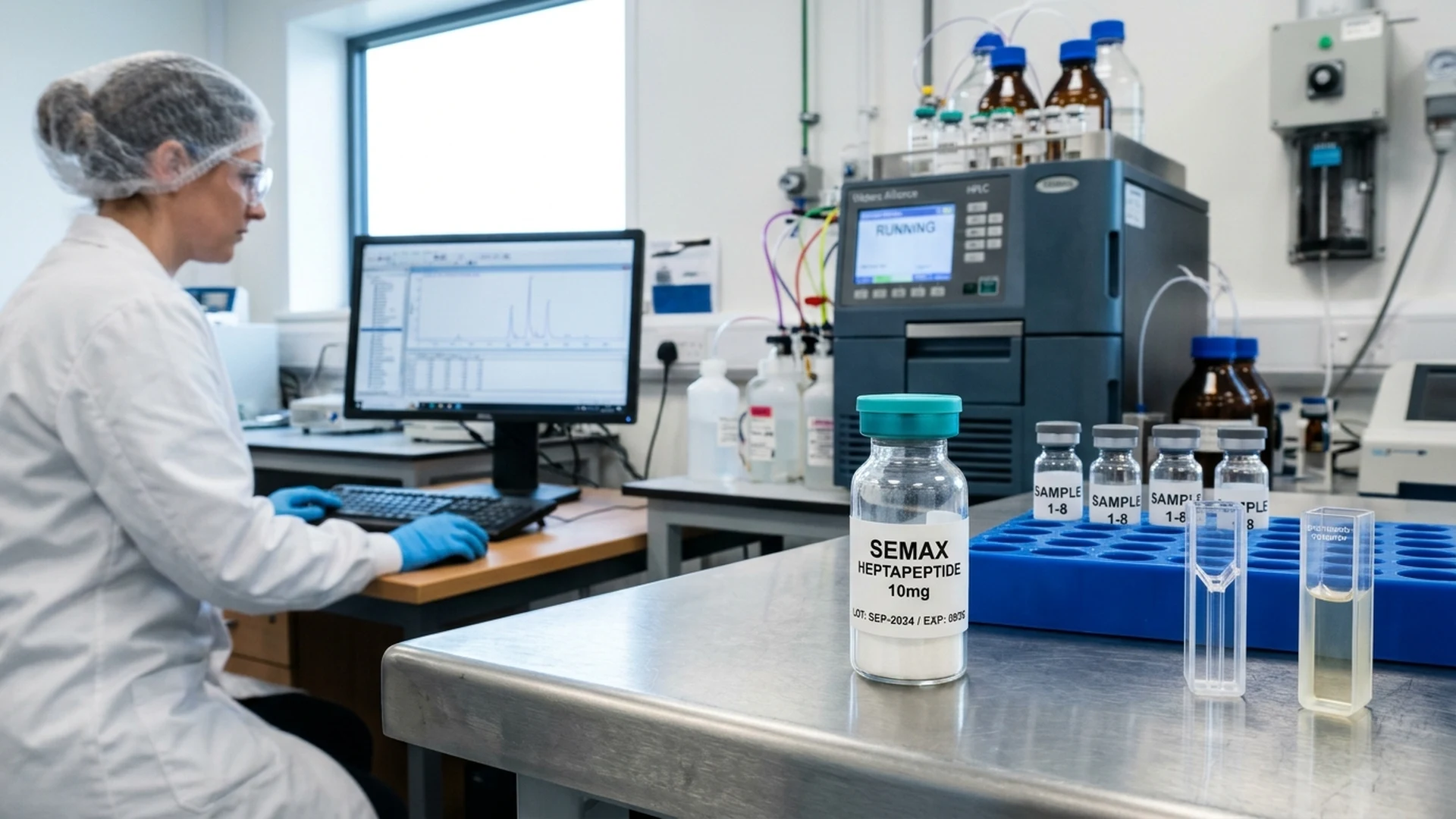 semax peptide purity testing protocols analytical reference monograph laboratory testing